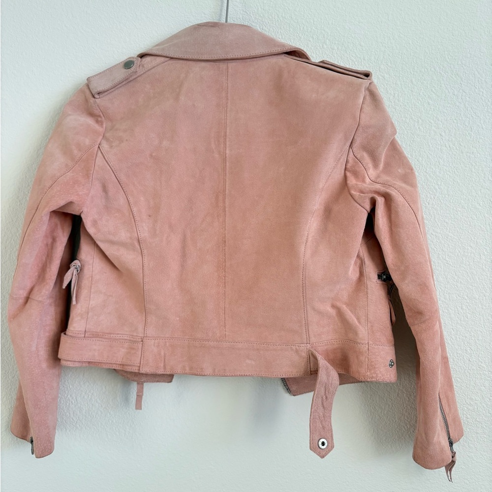 Pink Suede Biker Jacket - Picture 3 of 4